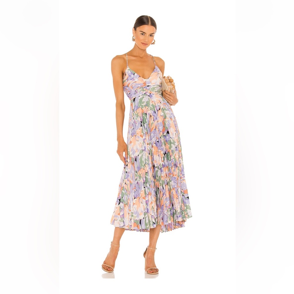 ASTR The Label Blythe Dress in Coral Multi